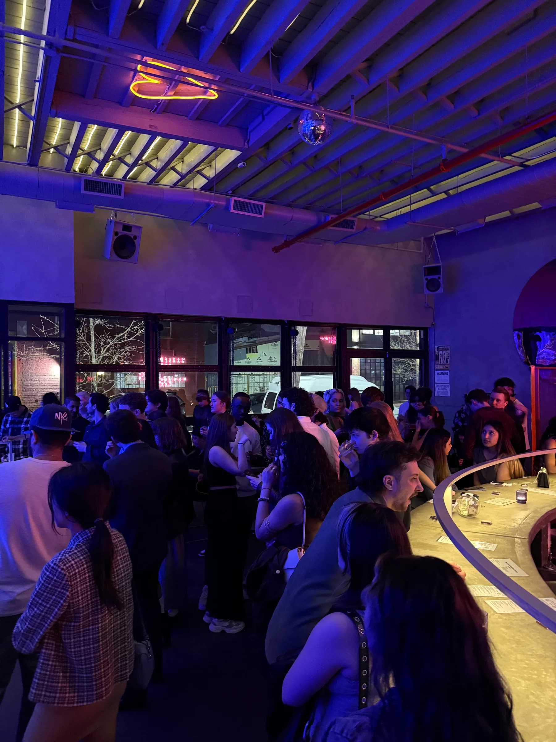 A full room at the ticketed Gig App event in Williamsburg
