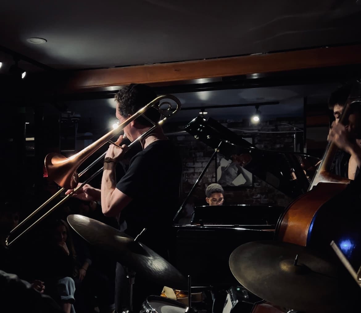 Benny Conn playing trombone